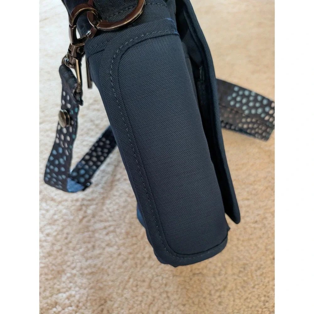 Lug Canter 2 Quilted Crossbody Bag Navy Blue Polka Dot Strap